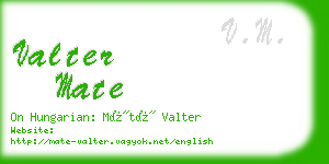 valter mate business card